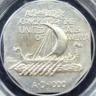 Silver 1925 Norse American Centennial Thick Medal   Pcgs Ms63