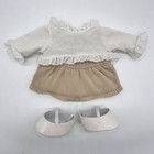 Build A Bear Limited Too Tan Sweater Dress Gold Silver Sequin Shrug Teddy Shoes