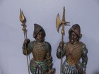 Pair Of Vintage Cast Iron Metal Conquistador Wall Hanging Great Condition
