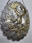 Turkish Wedding Mirror Ottoman Empire Coat Of Arms Stamped 900 Bedo Silver