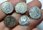Very Nice European Medieval Hammered Silver Coins Lot - 5 Pieces
