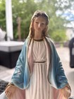 Vintage 12 5    High Chalkware Virgin Mother Mary Religious Statue Figurine 40 s