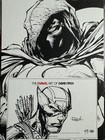 David Finch Hawkeye Sketch Original Art Moon Knight 49 50 Remarqued Bookplate
