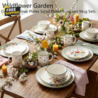 16 Pcs Wildflower Ceramic Dinnerware Set For 4 Guest Floral Dish Set Spring