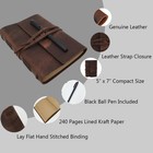 Leather Journal Writing Notebook - Genuine 5 x7   Vintage Brown 