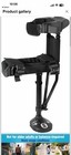 Threemart Kneeguard Hands-free Crutch  Adjustable  Lightweight  Black  275 Lbs