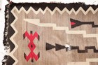Atq Navajo Rug Native American Vtg Storm Pattern Klagetoh 64x27 Textile Weaving