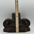 Classical Scroll Leaf Greek Roman Book Ends Resin 7 Inch Tall Dark Brown