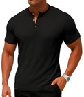 Sailwind Mens Muscle Henley Shirts Lightweight Workout T-shirt Gym Tee Athletic