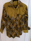 African Nigeria Dashiki Kaftan Top Shirt Mens Womens Yellow Green Black Kente  2