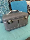 Vintage 1960s Gray Train Case American Tourister Tiara Hardshell Travel Luggage