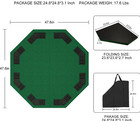 48    Foldable Poker Table Top 8 Player Texas Holdem Casino Mat W  Cup Holders