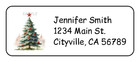Decorated Christmas Tree Personalized Holiday Address Labels Stickers Tags