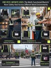 Premium Safety Vest Mesh Hi-vis Yellow Ansi Class 2 Reflective Tape Zip Pockets 