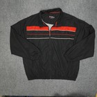 Wilson Track Suit Set Mens 2xl Black Red Windbreaker Pants Jacket Polyester Xxl