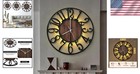 Big Wood Wall Clock 20  Arabic Numbers Illuminated Silent Battery Operated