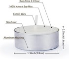 Nighteky Natural Soy Wax Tealight Candles Bulk 100 Pack Unscented Tea Candle Set