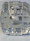 Crystal Inkwell Antique Ink Heavy Glass 2  Tall Dimple Botton Not Waffle C 1900