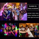 Glow Sticks Bulk - 24 Pcs Led Foam Sticks Glow Batons With 3 Modes Flashing E   