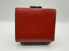 Vintage Red Leather Coach Wallet With Kisslock Change Purse