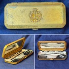 Vtg Dubarry Richard Hudnut Compact For Mascara Cake Empty Mirrored Makeup Box