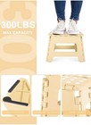Home Folding Step Stool Lightweight Step Stool With 9 Inch Height For Kids Khaki