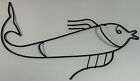 Vintage 50s Sculptural Wire Metal Atomic Fish Wall Art Mid Century Mcm Modern