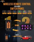 Auxbeam Rc-800 Rgb 8 Gang Switch Panel Kit Remote Control Led Light Relay System
