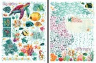 Graphic45 Seas The Day Rub-on Transfer Set  2  Sheets Scrapbooking Ocean Beach