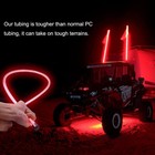 3ft Red Lighted Led Whip Antenna Flag Pole For Jeep Semi Trucks Tractors 4wd