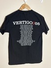 U2 Vertigo 2005 Black Tour Small Graphic T-shirt Rock   Pop Music Memorabilia 