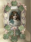 Victorian Three Dimensional Paper Valentine Card Framed In Shadow Box 1860-1890