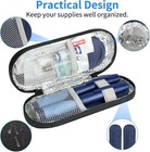 Insulin Pen Cooler Travel Case With 2 Tsa Ice Packs Diabetic Insulated Bag Black