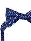 Tommy Hilfiger Boys Bow Tie Blue Micro Fish One Size 100  Silk