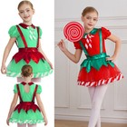 Kids Girls Skirt Ballet Dress Xmas Leotards Tutu Hollow Back Dance Gymnastic Bow
