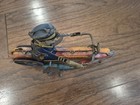 Vintage Louis Marx - Tin Litho Police Windup Motorcycle - Works