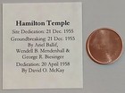 Hamilton  Nz Temple Lds Mormon Counter Stamped Punched Lincoln Cent Penny Coin