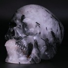 4 0  Tourmaline Crystal Quartz Carved Crystal Skull  Realistic  Crystal Healing