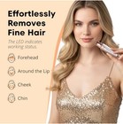 Eyebrow Trimmer Facial Hair Removal Rechargeable Rose Gold Led Light Stainless