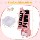 Kids Vanity Set Princess Makeup Dressing Table And Chair Set W  Jewelry Armoire