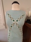 Vintage 1960 s Alfred Shaheen Honolulu Light Blue Geometric Dress