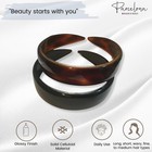 Parcelona French Set Of 2 Wide 1  Tortoise Shell Brown   Black Hair Headband