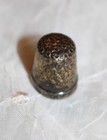 Vtg Ornate Pattern Design Sterling Silver Thimble Index Finger England