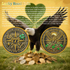 Four Leaf Clover  eagle Lucky Coin   Lottery Ticket Scratcher Tool With   