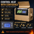 E-corner Gmh-04d 3 8l Portable Self-generating Diesel Heater 9-level Lcd Remote