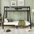 Metal Twin Xl Over Queen Bunk Bed space-saving noise Reduced loft Bed