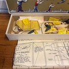 Vintage 1930s Comet Model Airplane Kit W  Parts Unbuilt Box Chicago