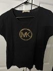 Michael Michael Kors Black Studded Logo Short Sleeve T-shirt Women s M