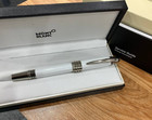 New Luxury Montblanc Jfk Special Edition Rollerball Pen White Silver Writing Box