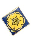 Vintage Brass Enamel Rotary International Blue Gold Pin Collar Lapel Badge 1040